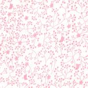 Flutter Quilt Backing Printed Fabric, 280cm, Pink on White
